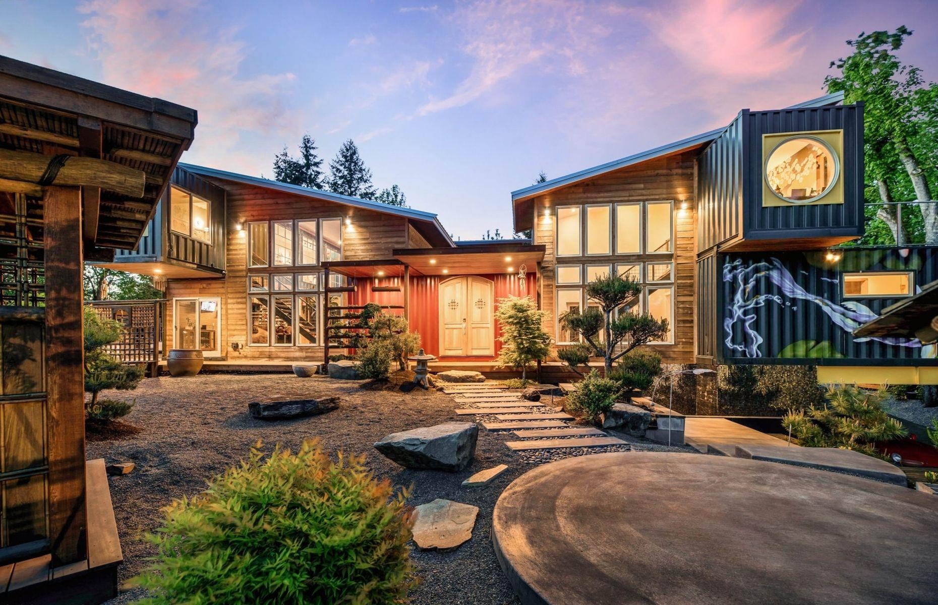 Casa contenedor ecológica, Columbia Británica, Canadá 