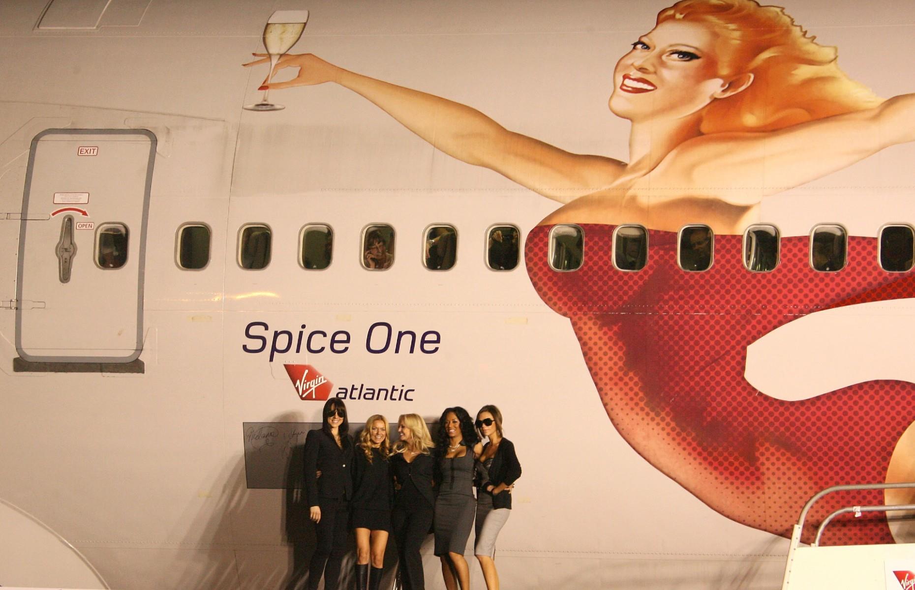 There was a Spice Girls-themed plane