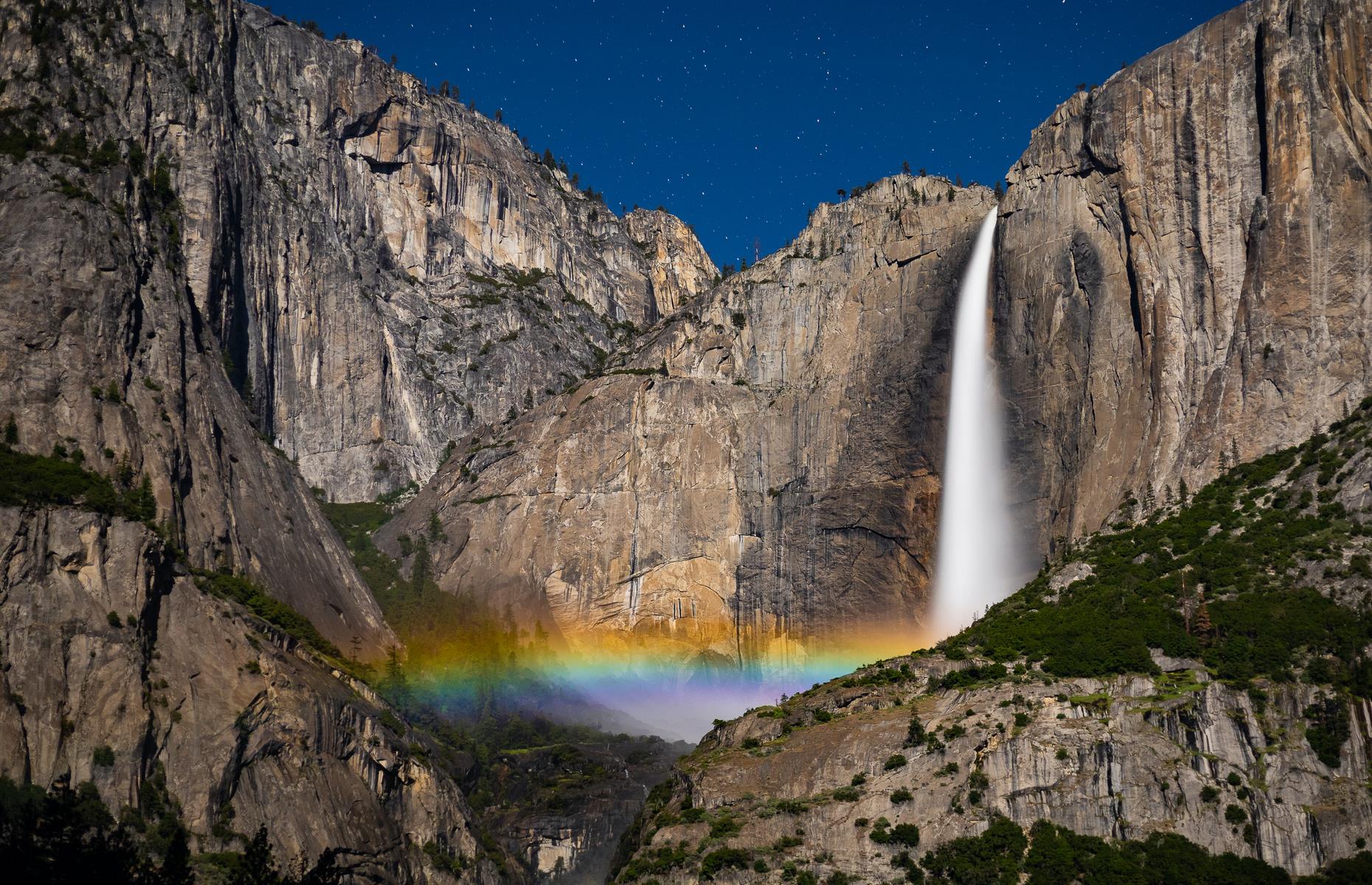 You can see moonbows 