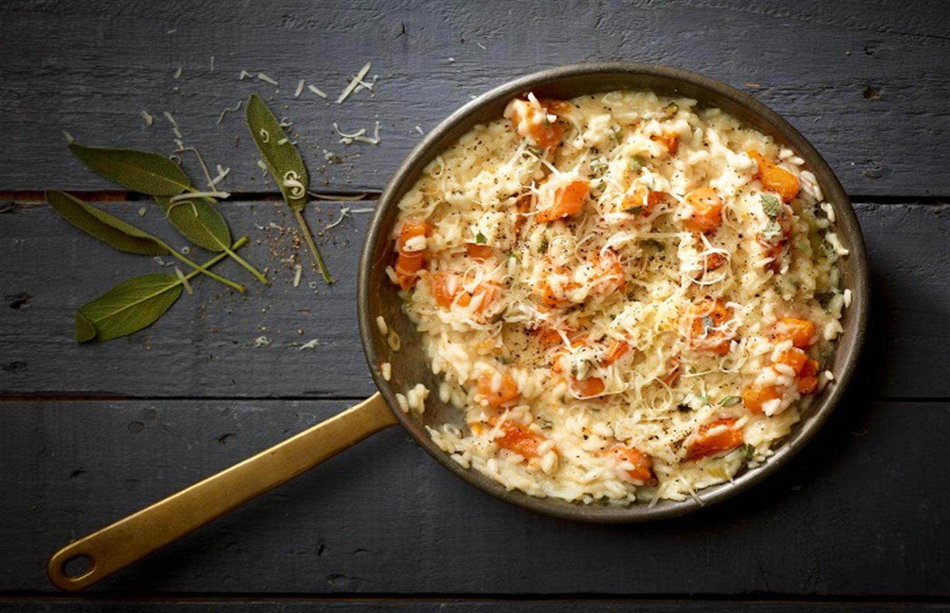Butternut squash, sage and Comté risotto