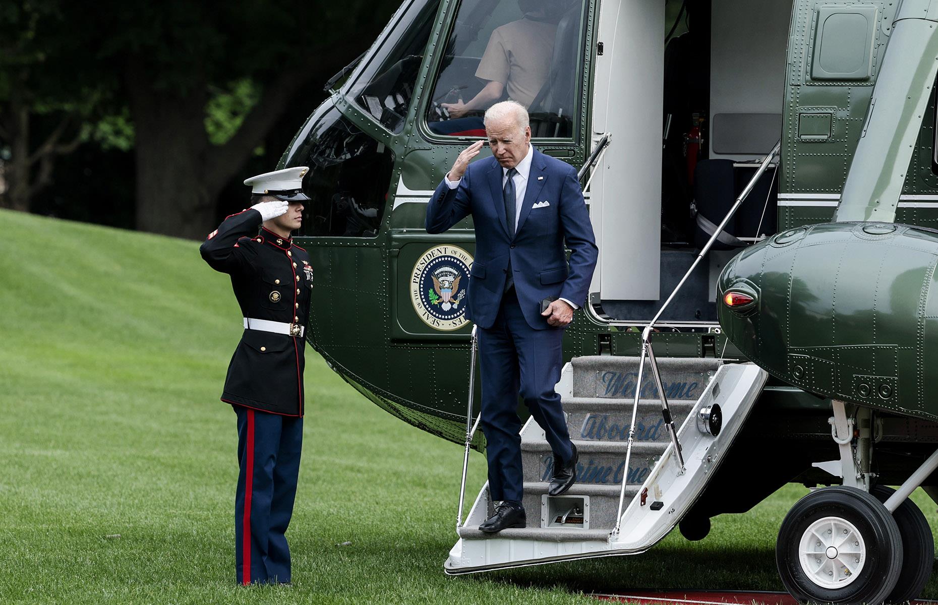 US President Joe Biden: Marine One
