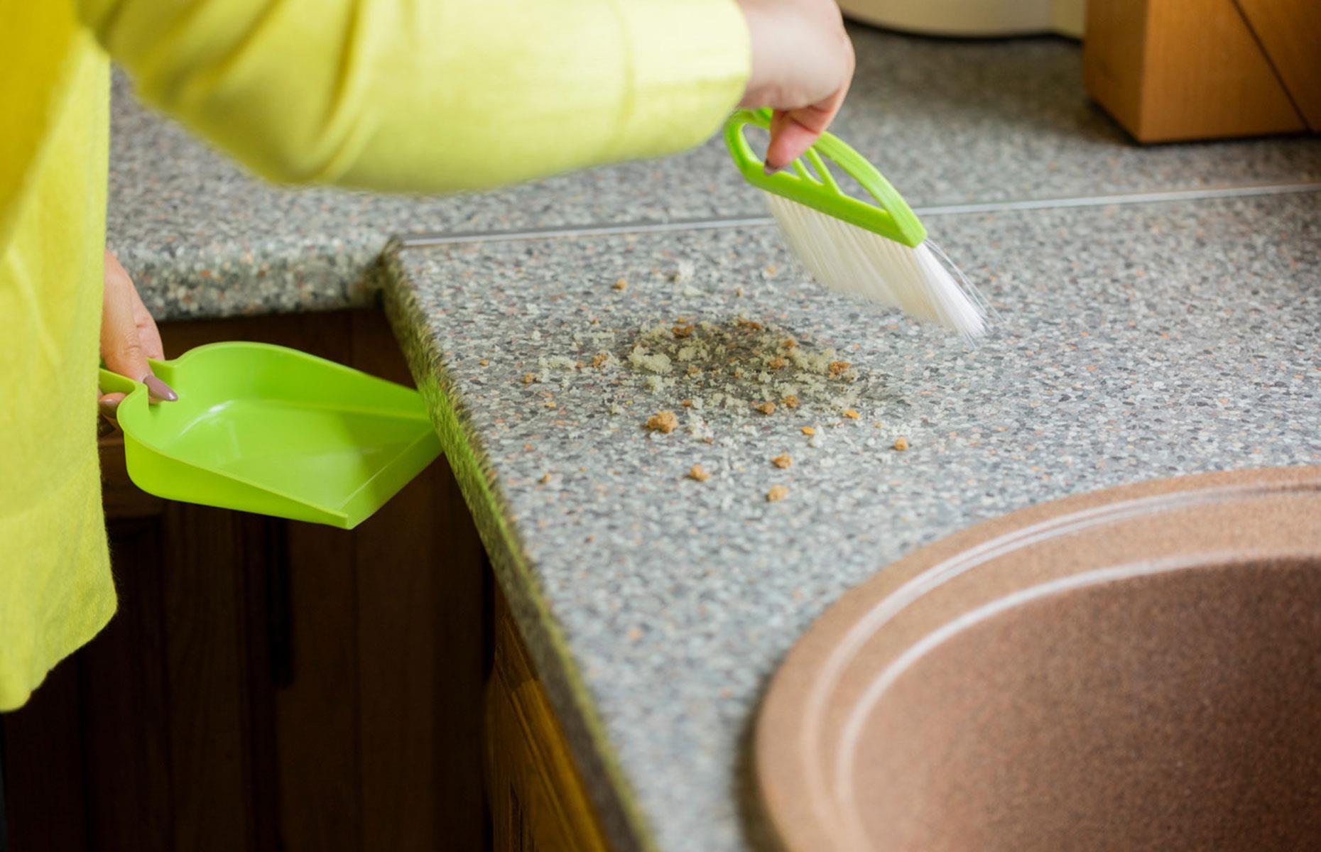 Not wiping worktops