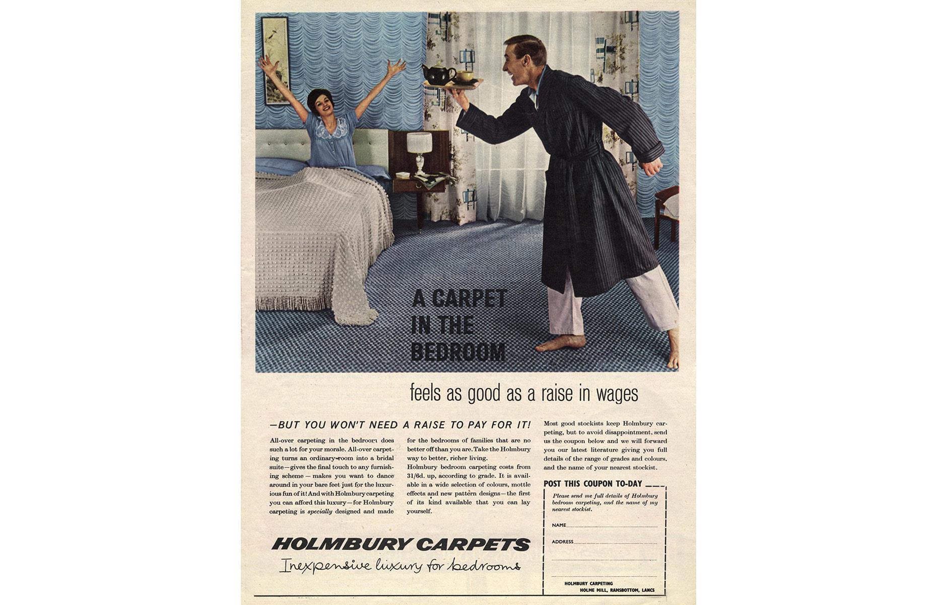 1950s: fitted carpets