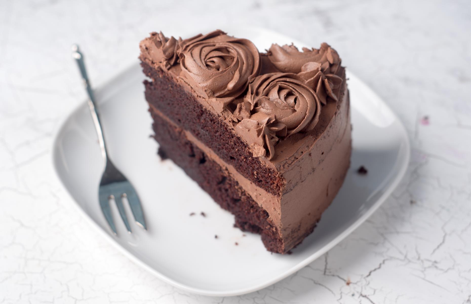 Devil’s food wedding cake