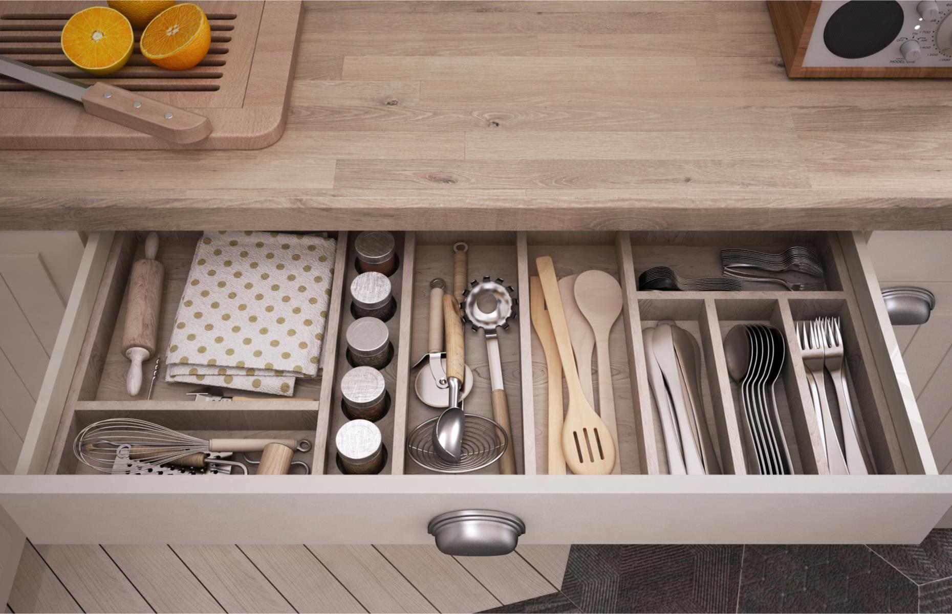 Kitchen drawer dividers