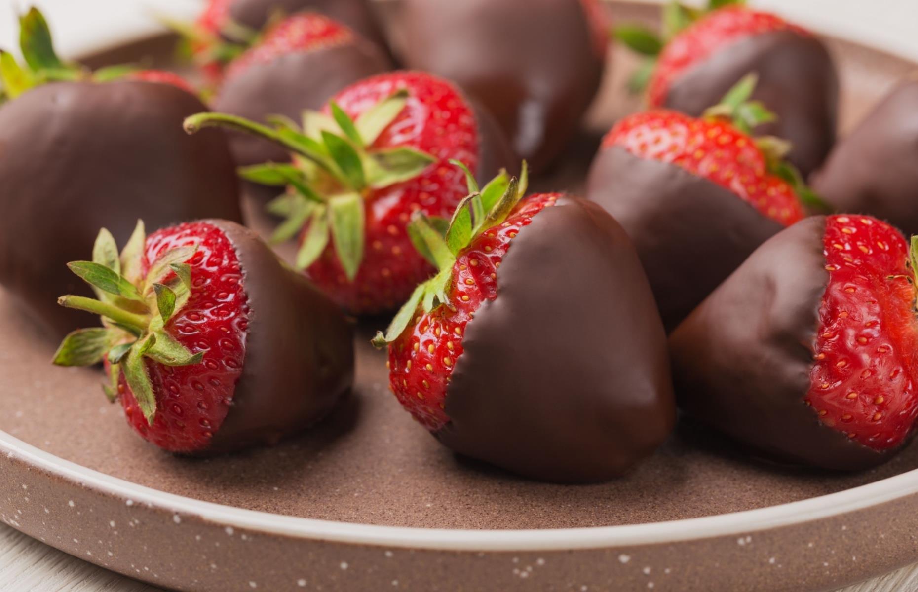 2. Chocolate-dipped strawberries