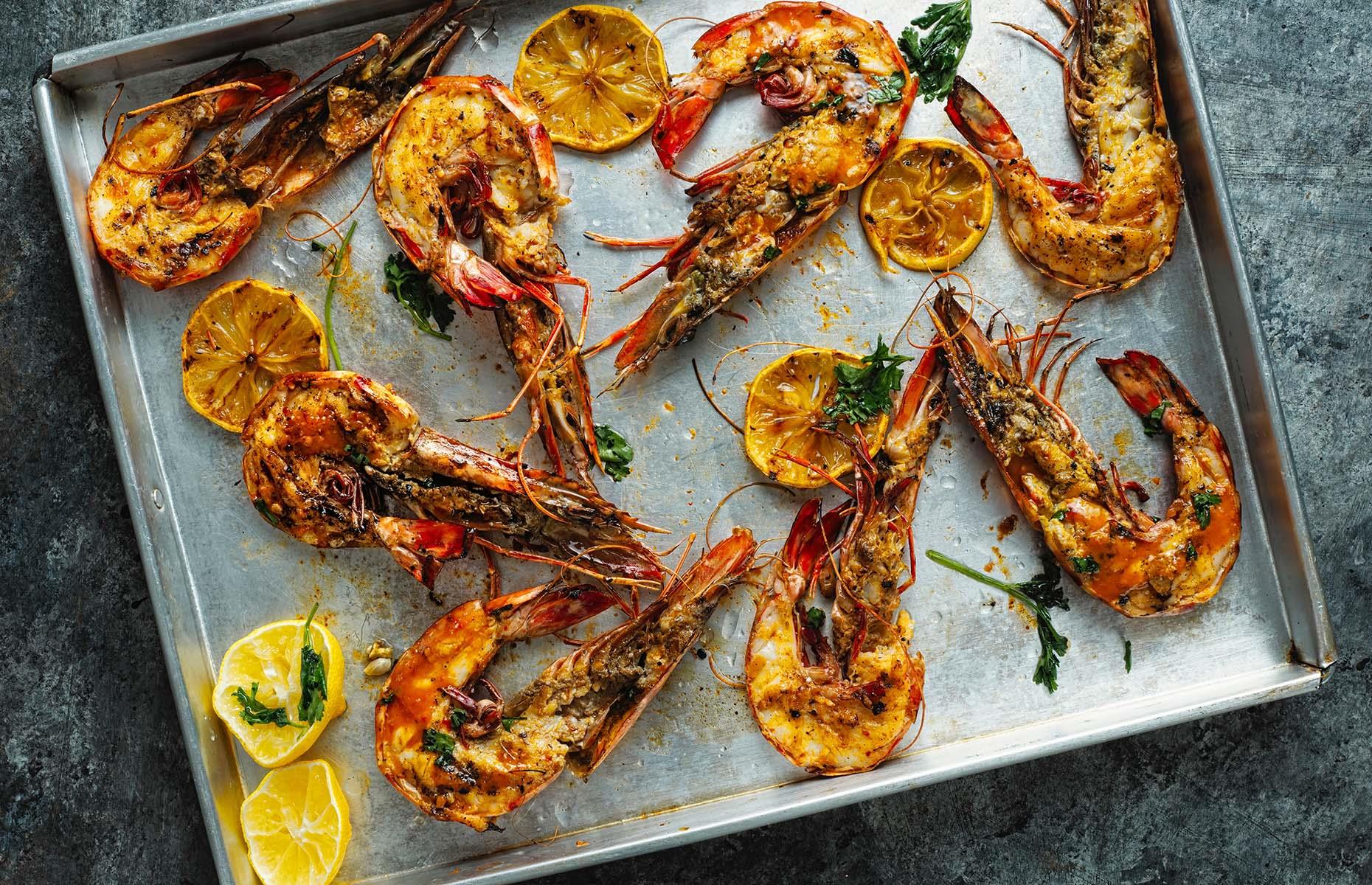 Peri peri prawns