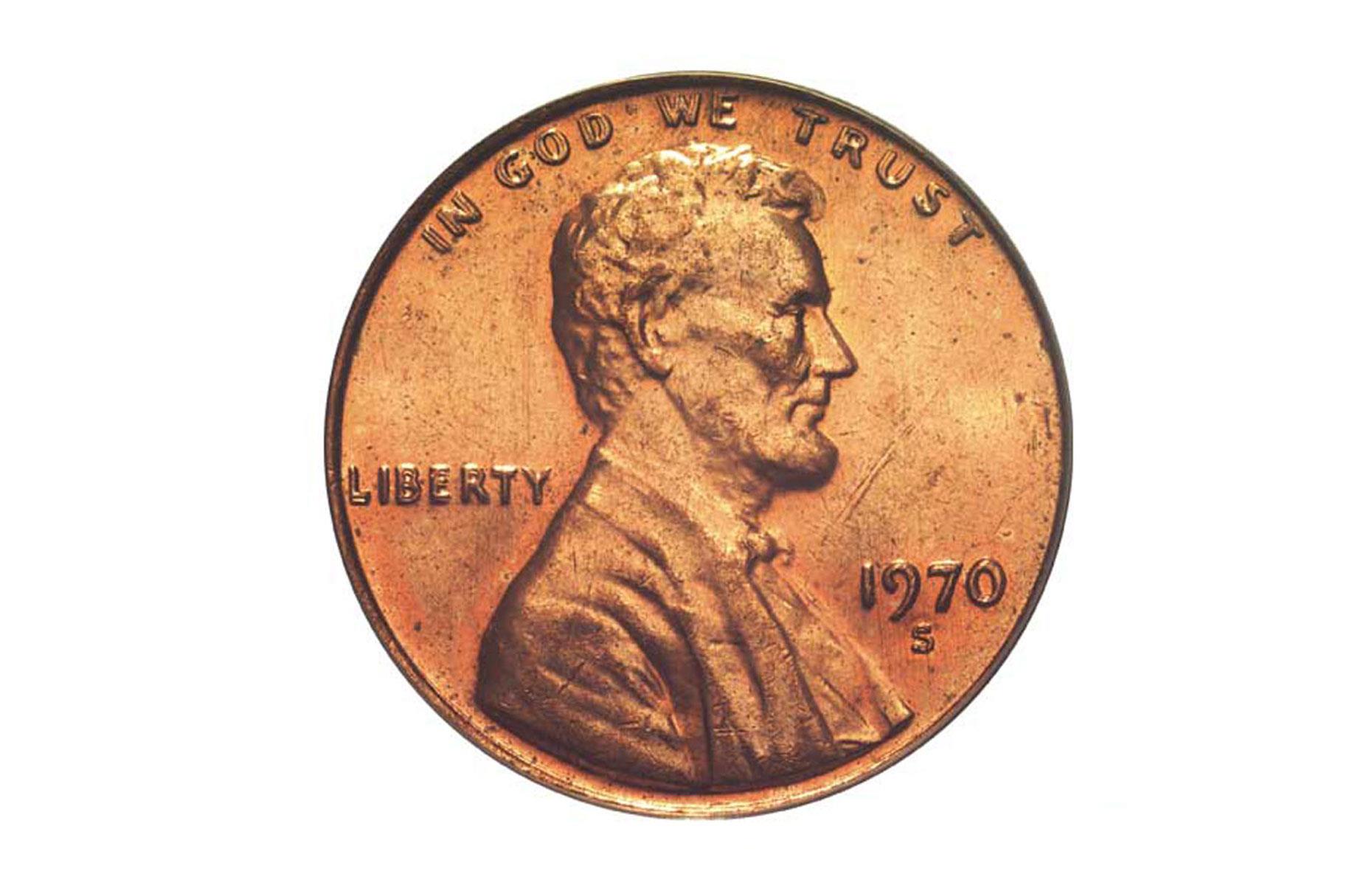 1970 double die head Lincoln penny 