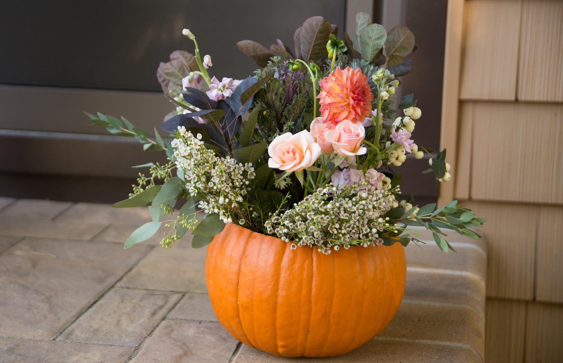 Create a pumpkin vase