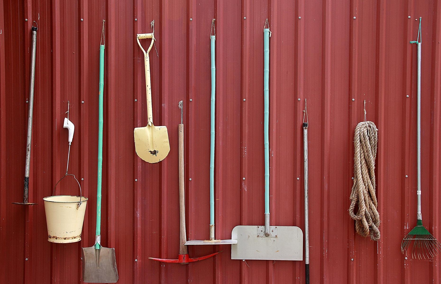 Hang tools on exterior walls 