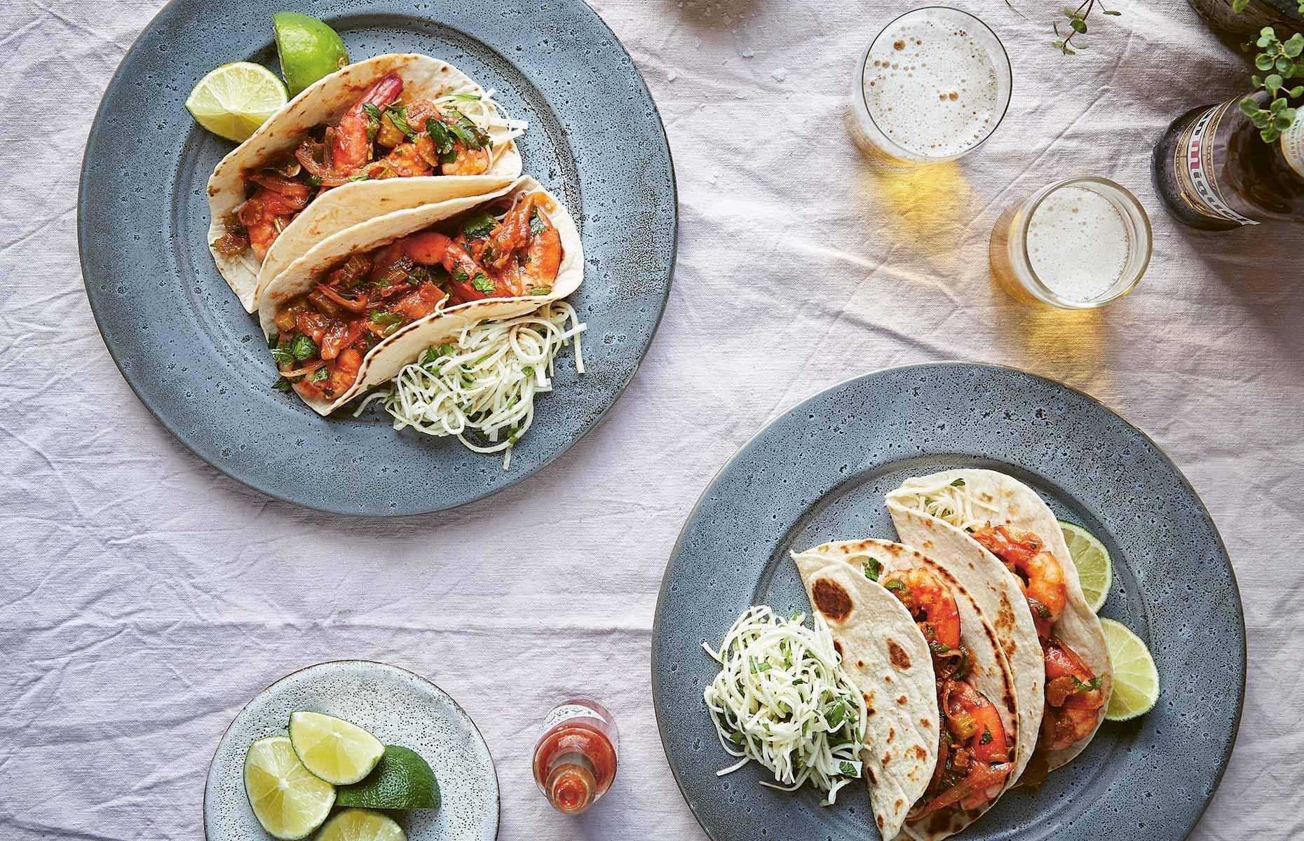 Spicy shrimp tacos