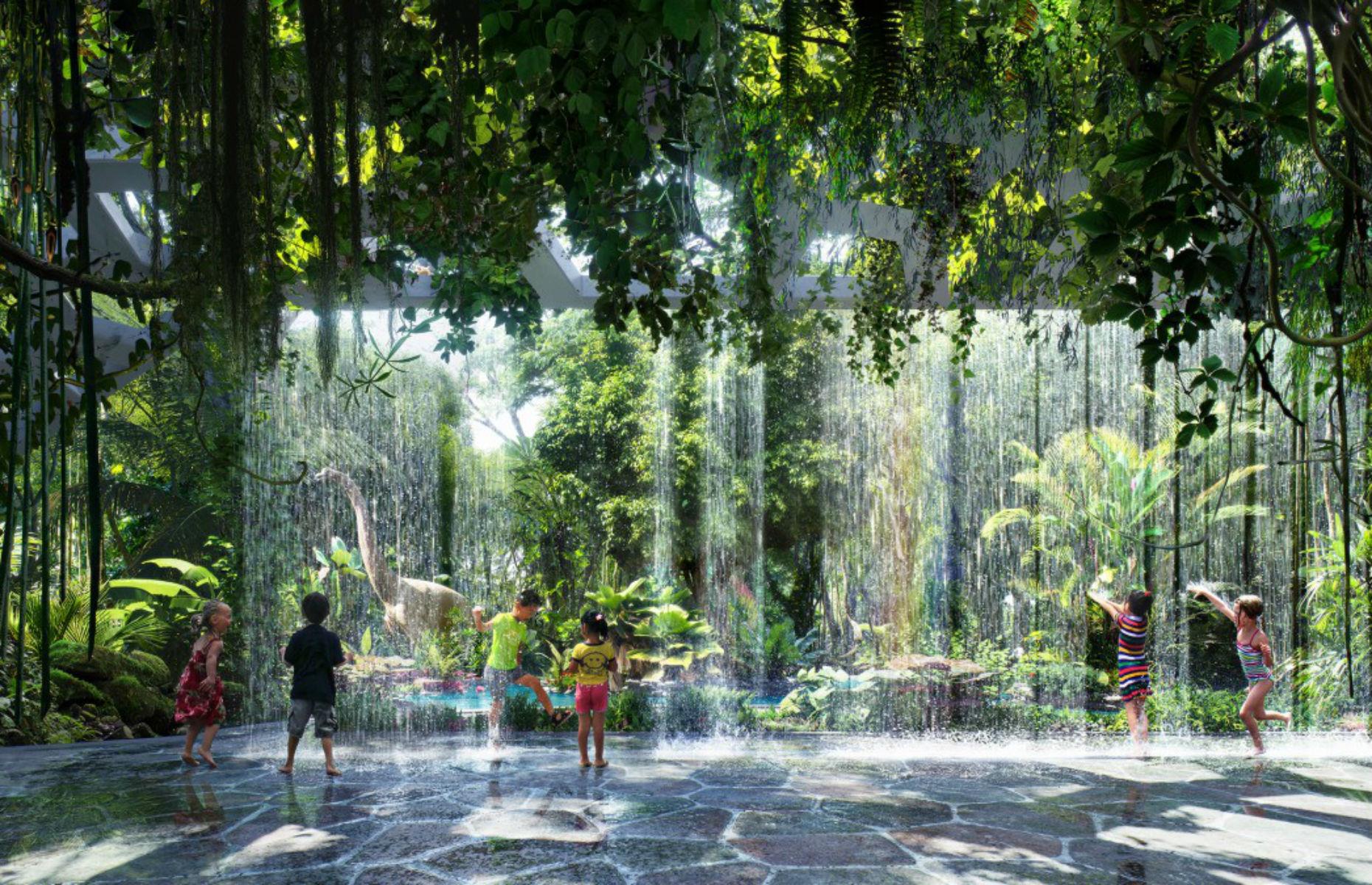 Stay in a hotel with a rainforest and aquarium: TBC