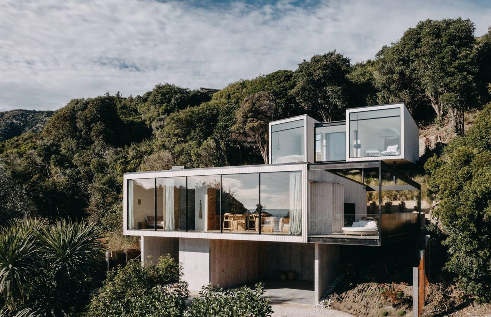 Grand Designs retreat, Golden Bay, New Zealand