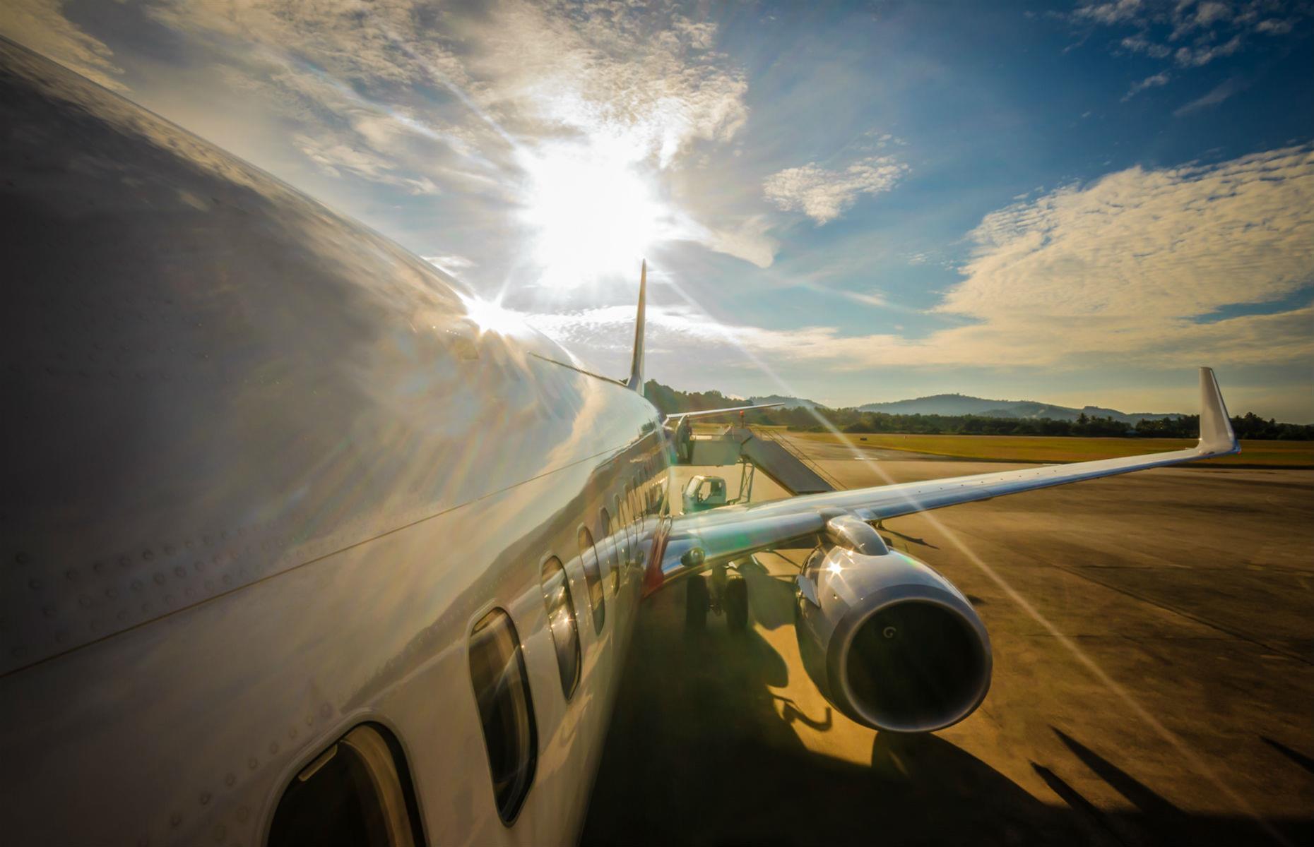 Security and safety mean you're not allowed to walk under the wing