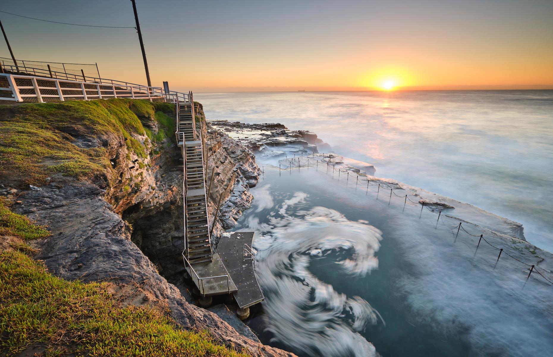 Swim in the Bogey Hole, Newcastle, New South Wales