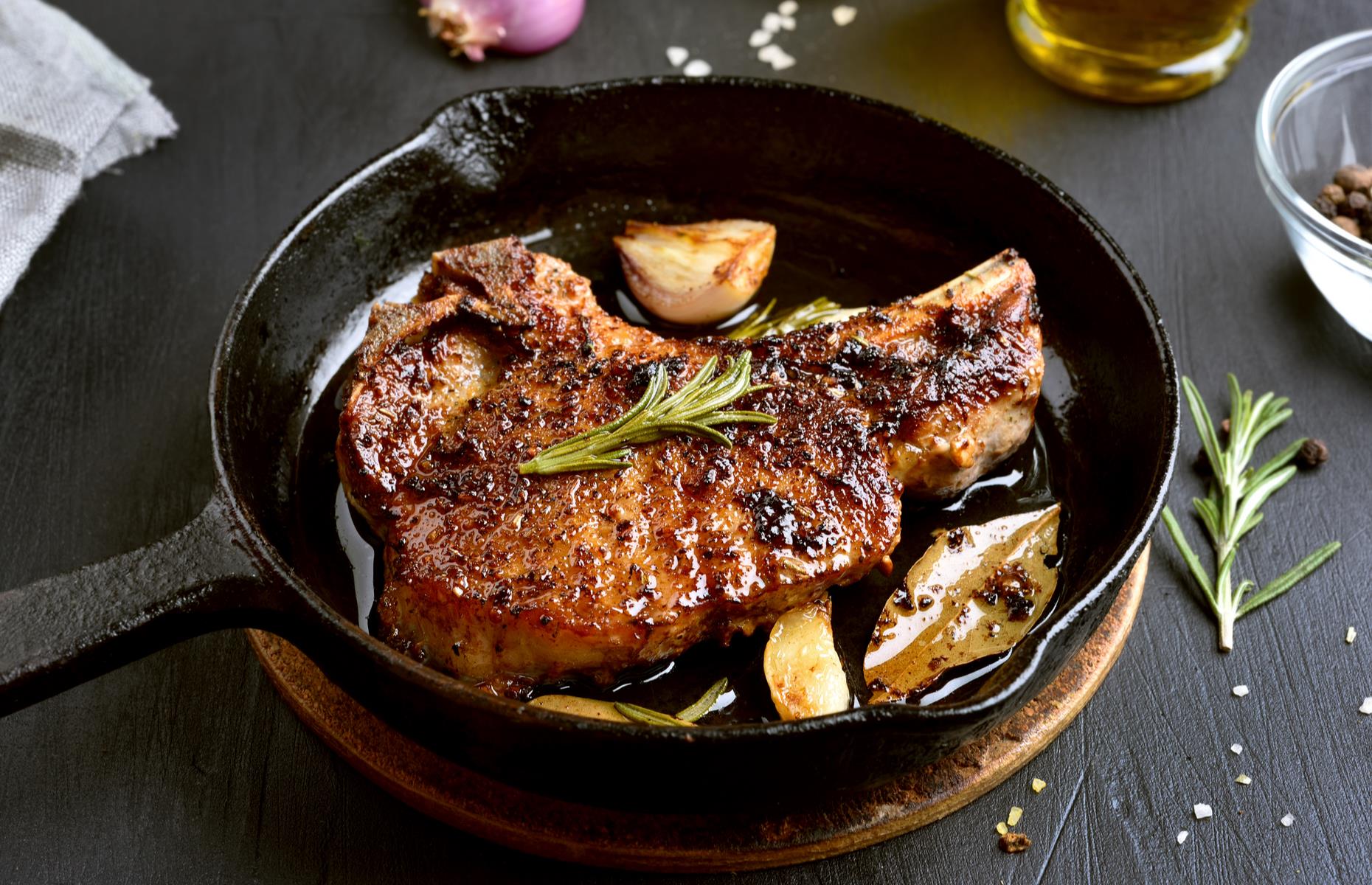 A hot pan is essential
