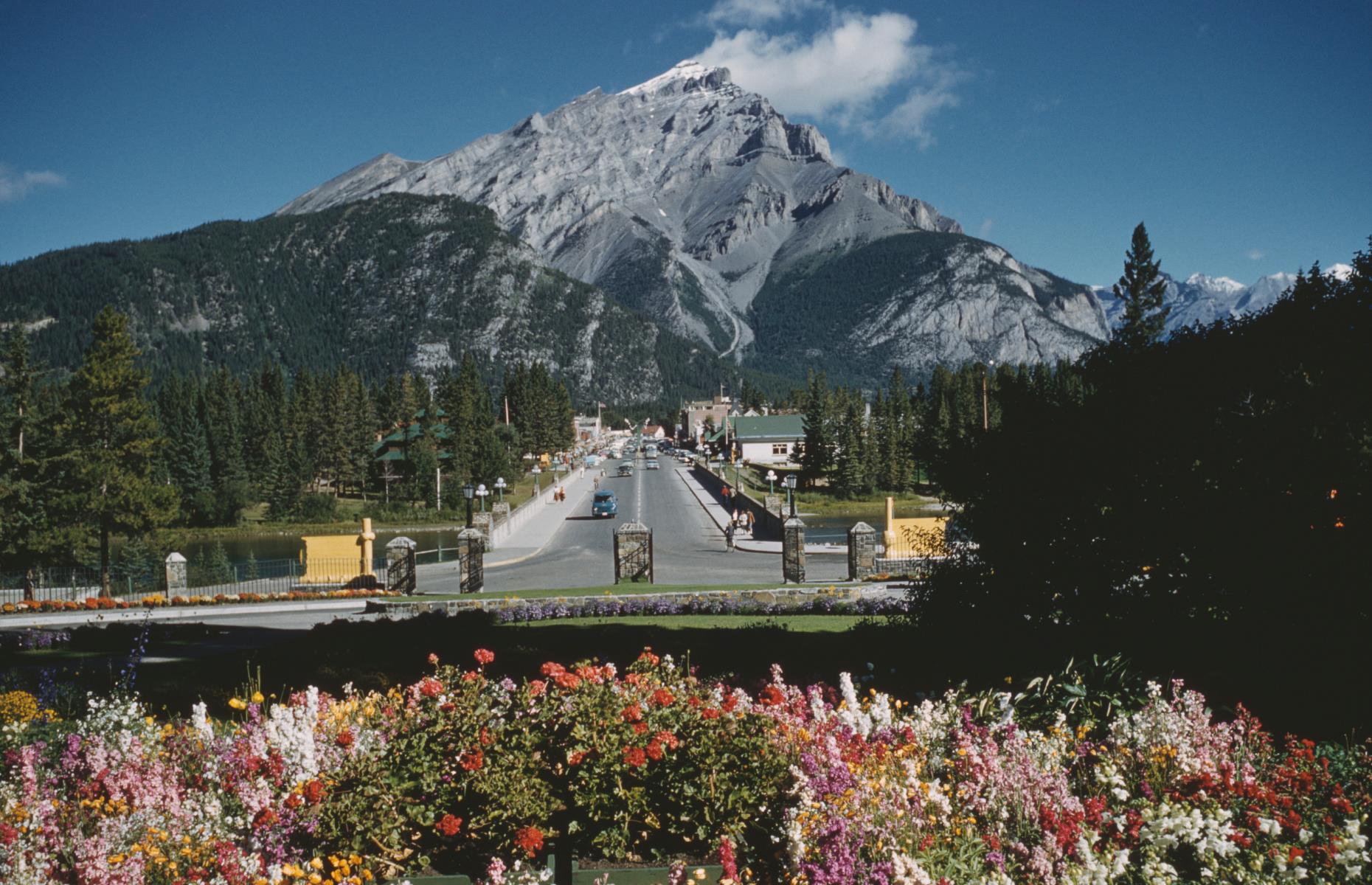 Then: Banff Avenue, Banff, Alberta