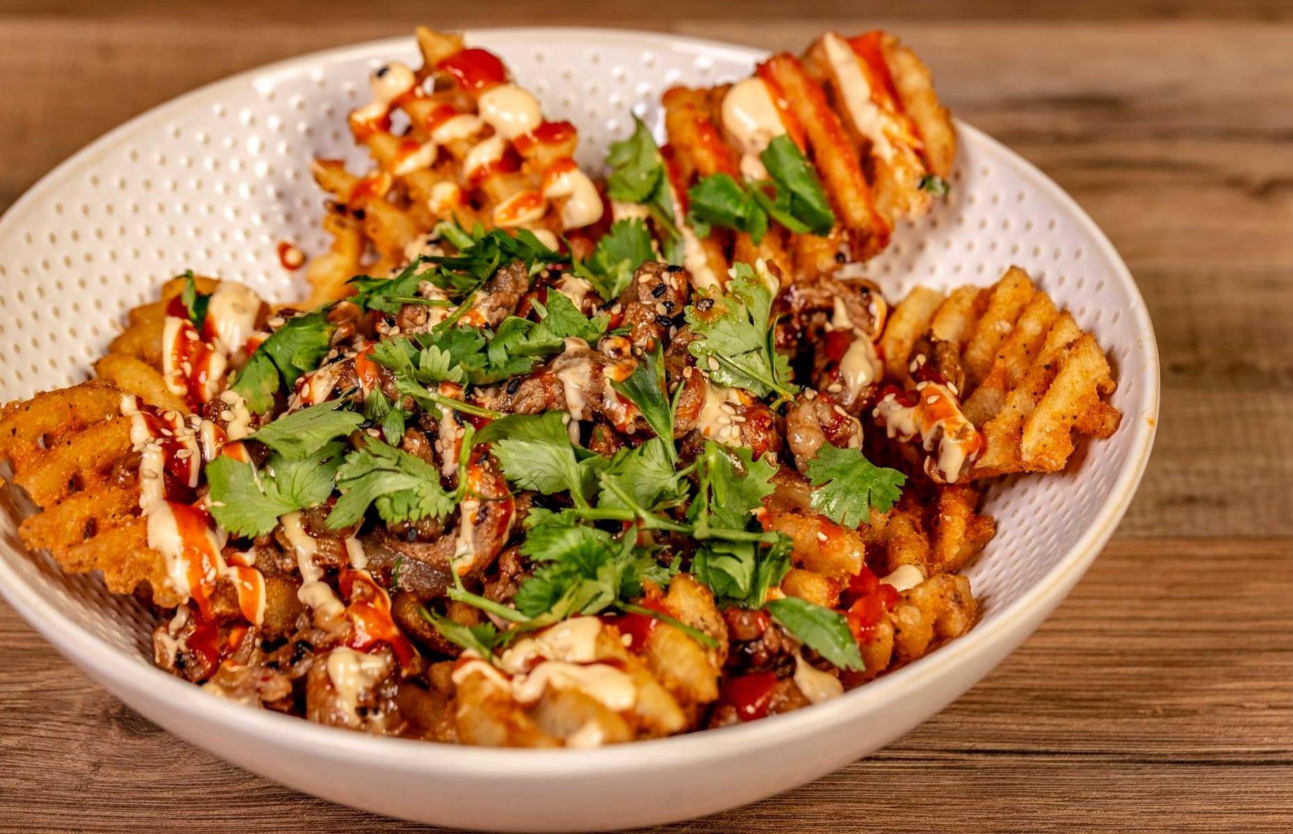 North Carolina: kamikaze filet kim chi fries, Bé-Em Asian Kitchen, Charlotte