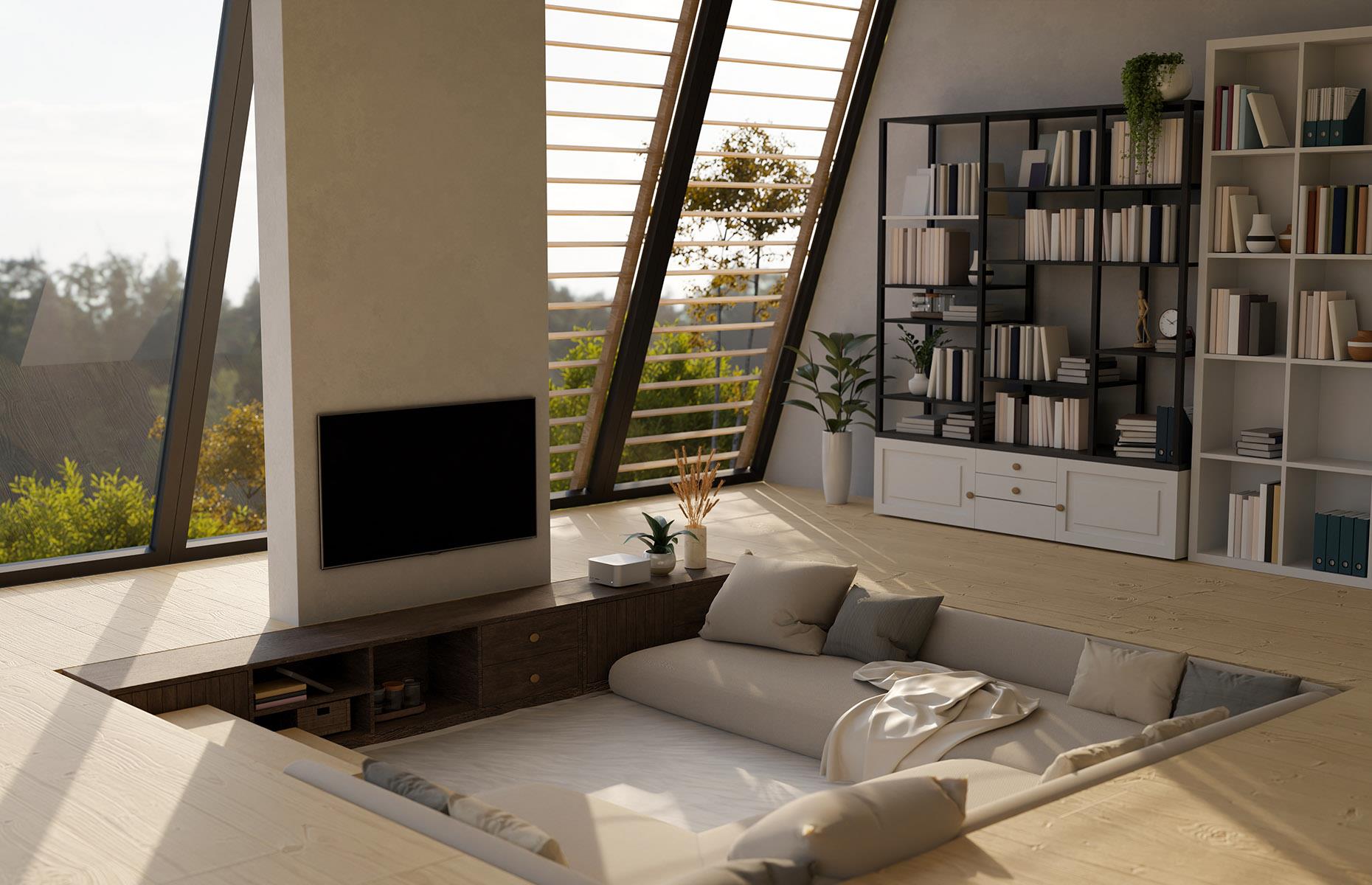 Sunken seating areas