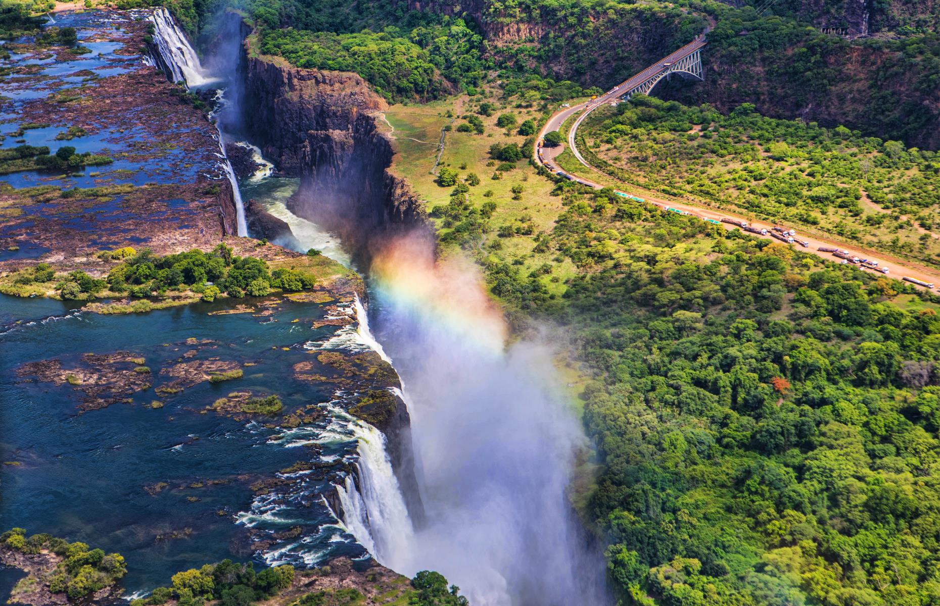Victoria Falls, Zambezi River, Zimbabwe and Zambia