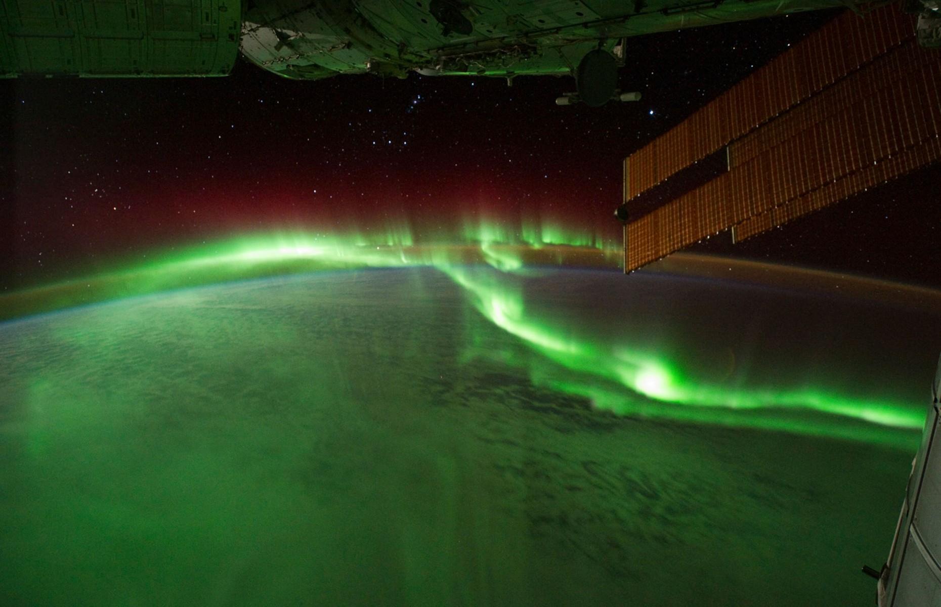 The Southern Lights from the International Space Station 