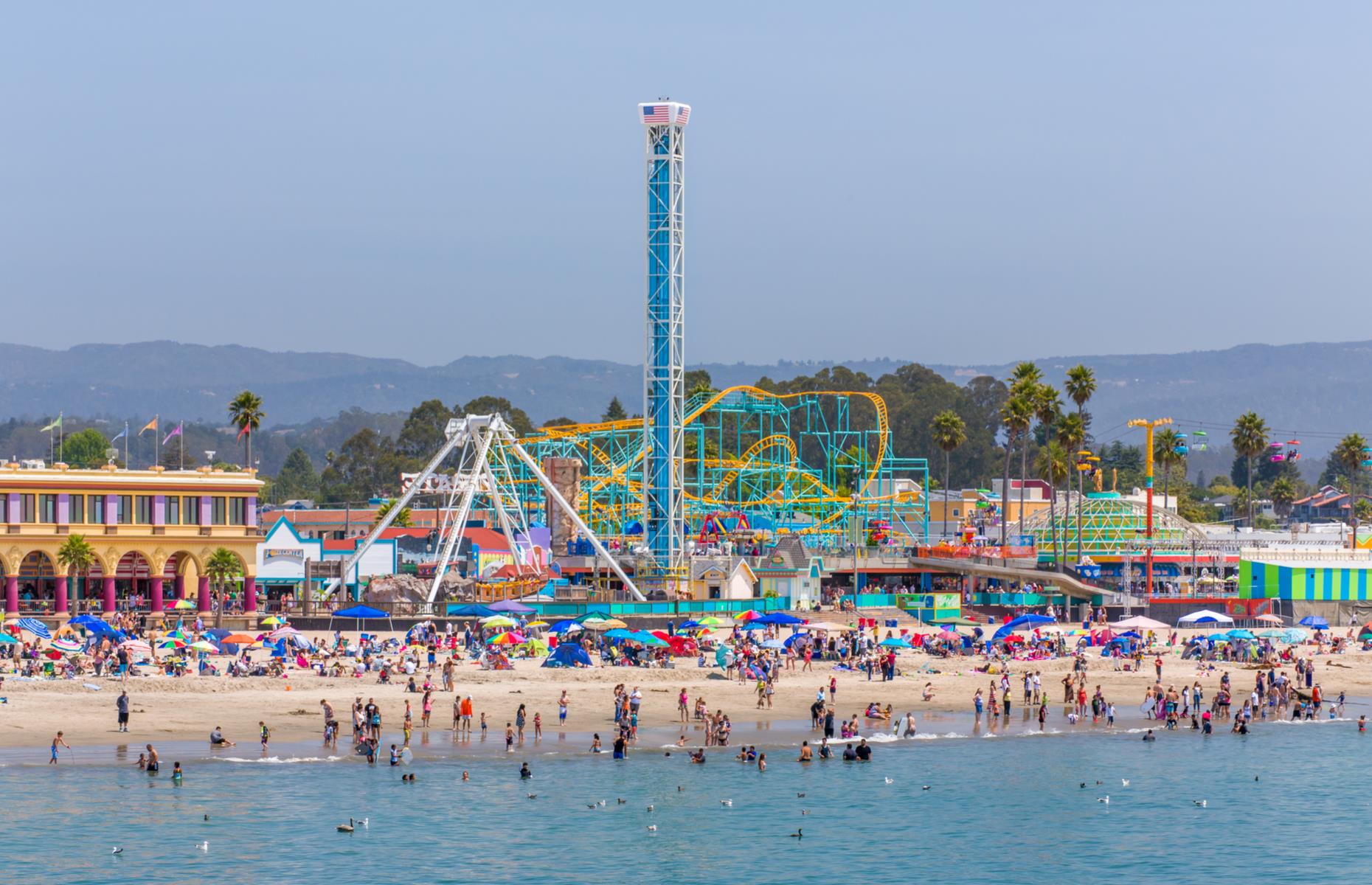 Now: Santa Cruz Beach Boardwalk, California