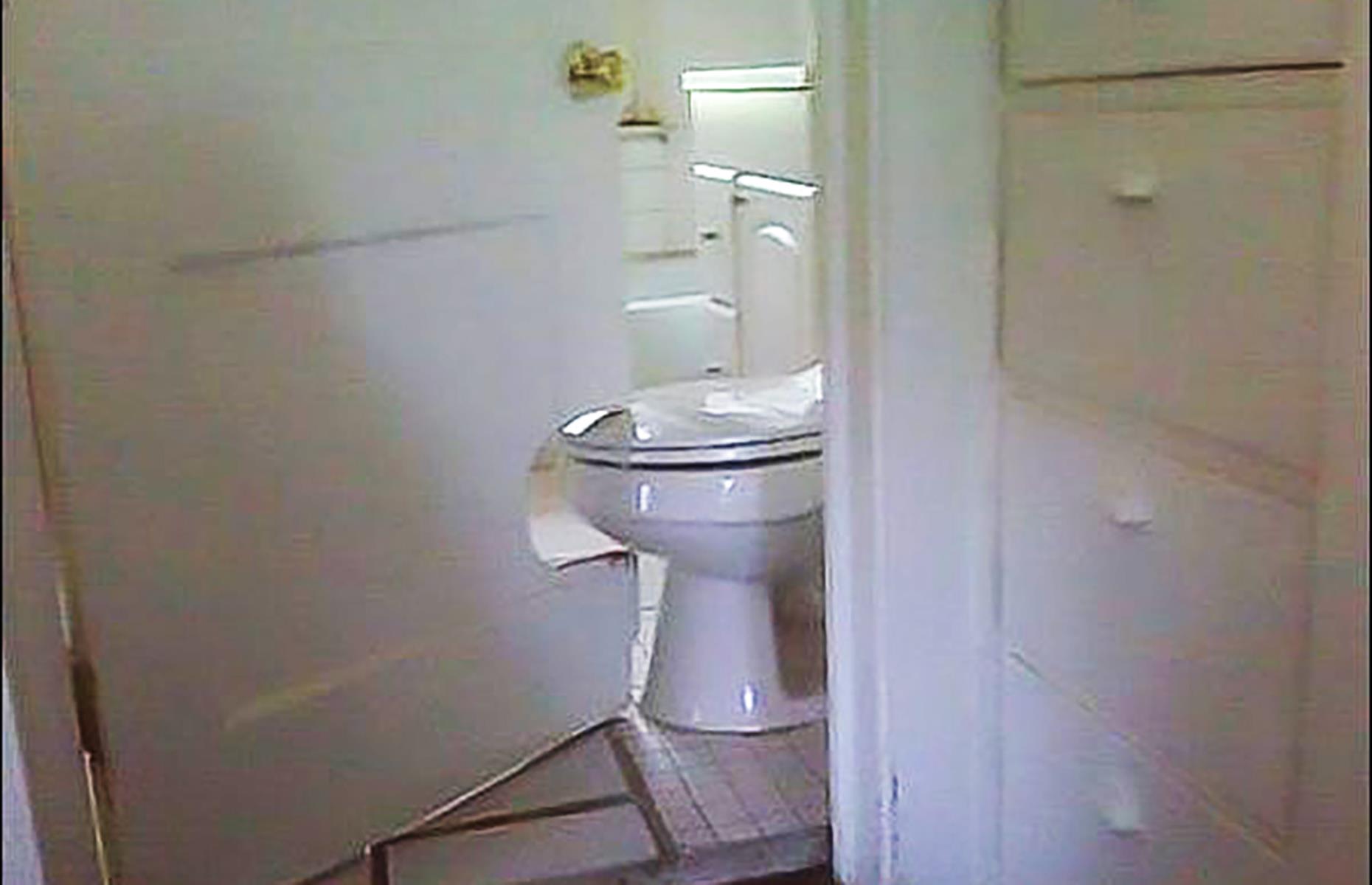A toilet that doesn't fit