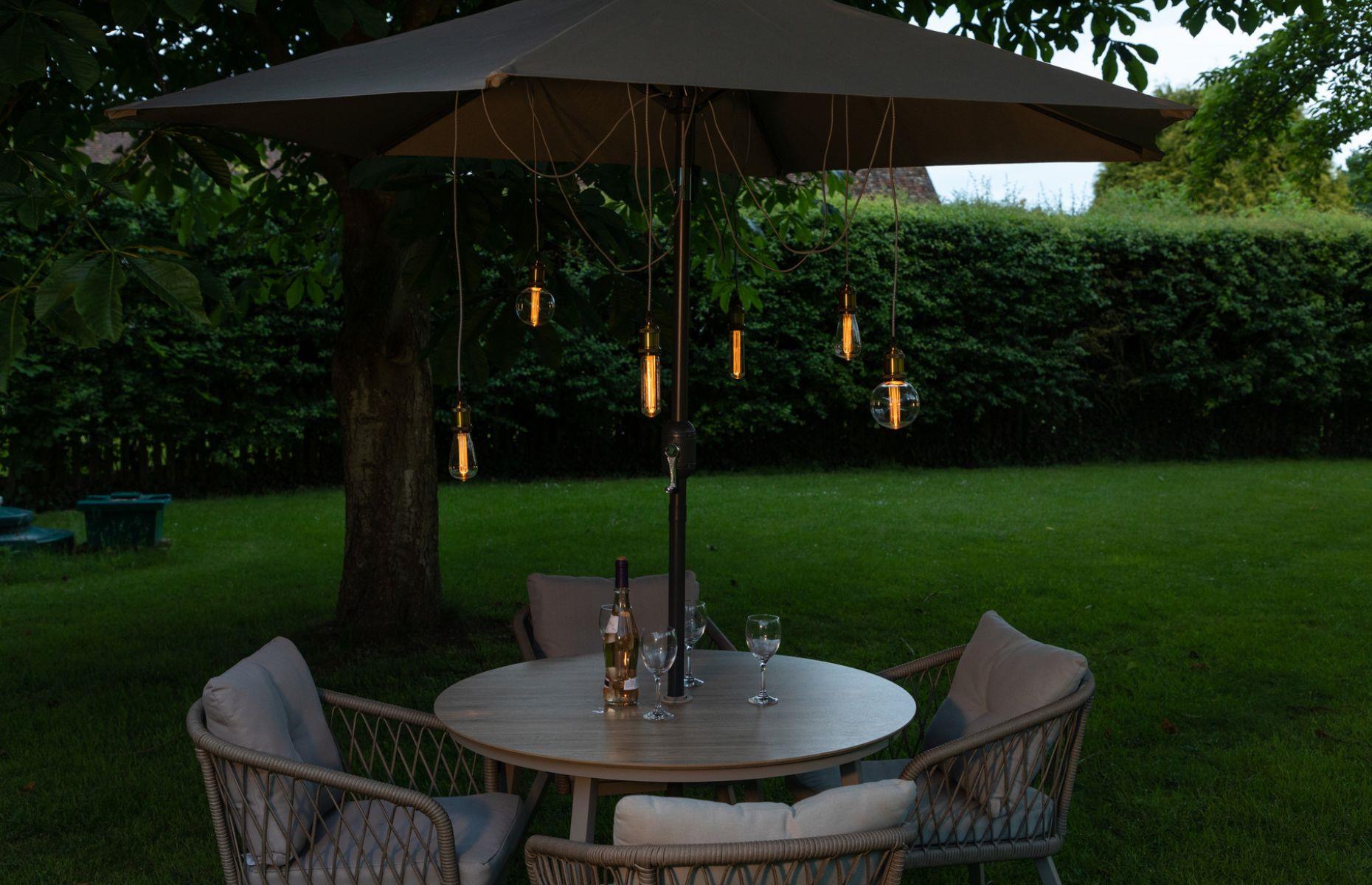 Feature a garden parasol