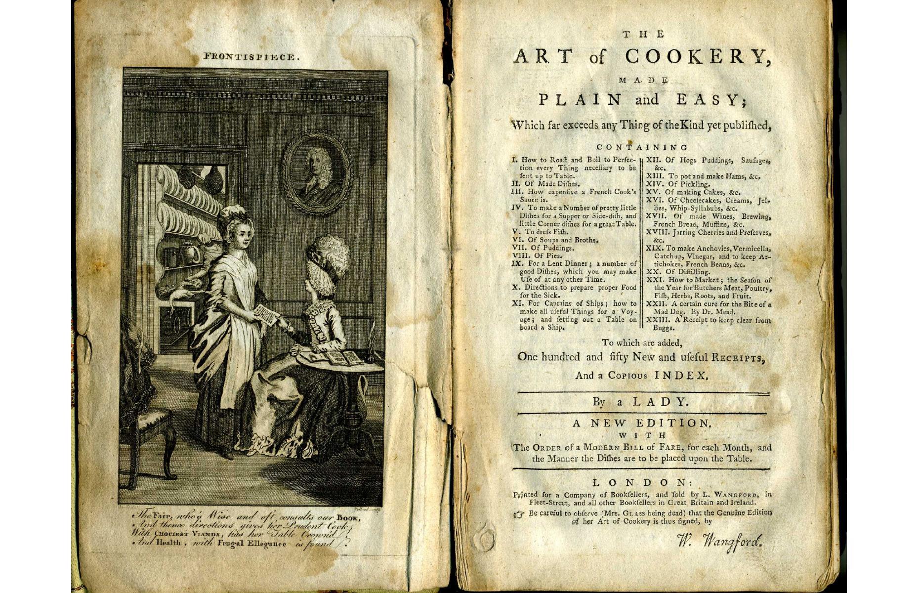 1747: The Art of Cookery Made Plain and Easy, Hannah Glasse 