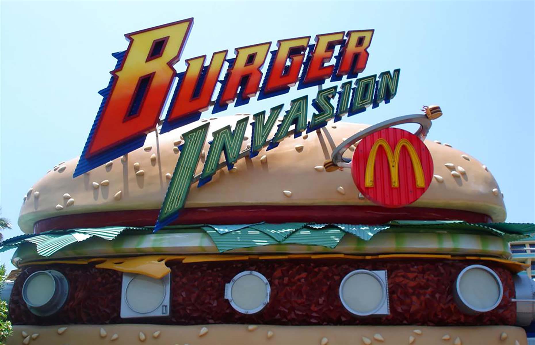4. Burger Invasion at Disney California Adventure Park, Anaheim, California, USA