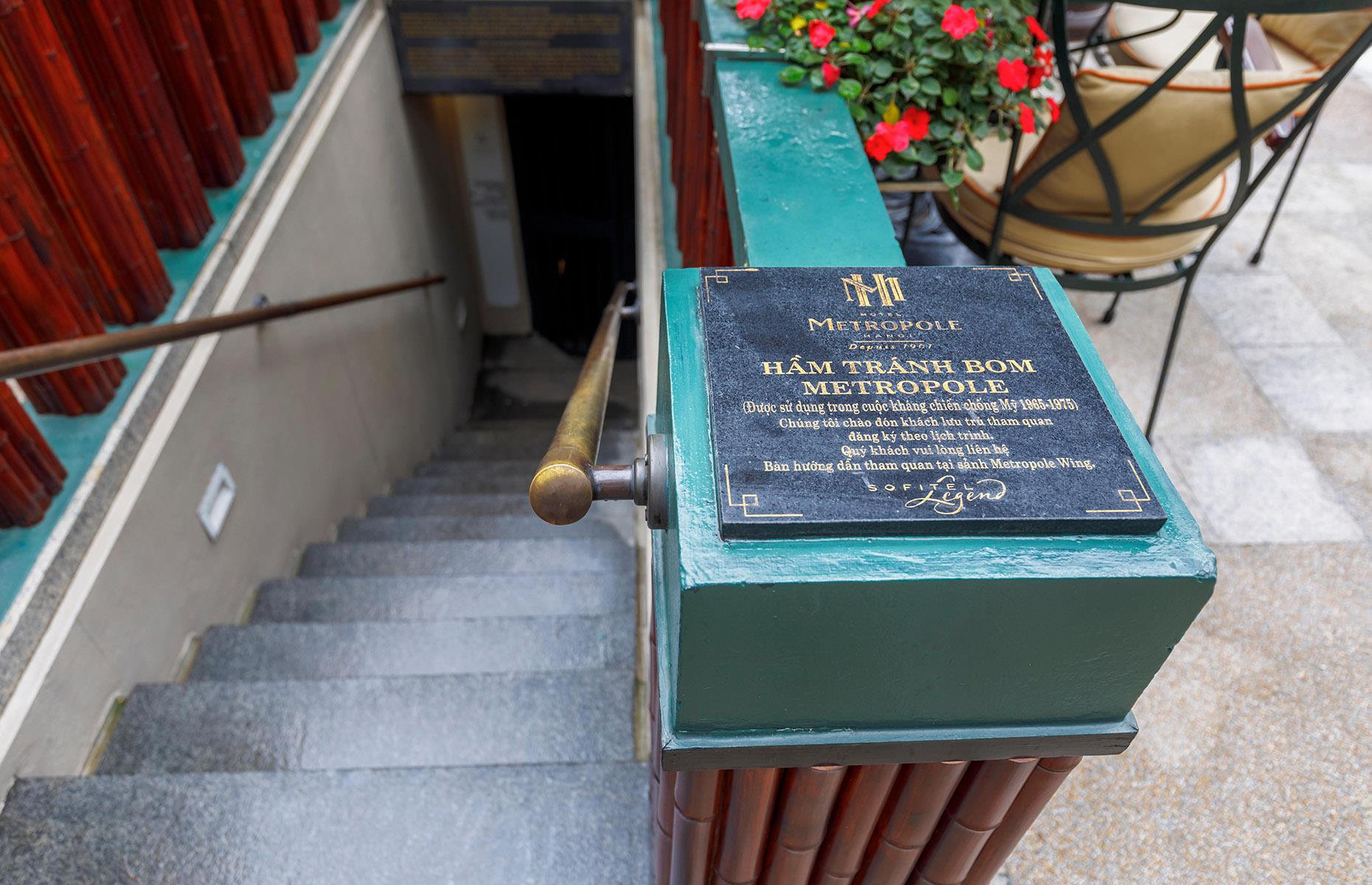 Bomb shelter beneath a hotel, Hanoi, Vietnam 