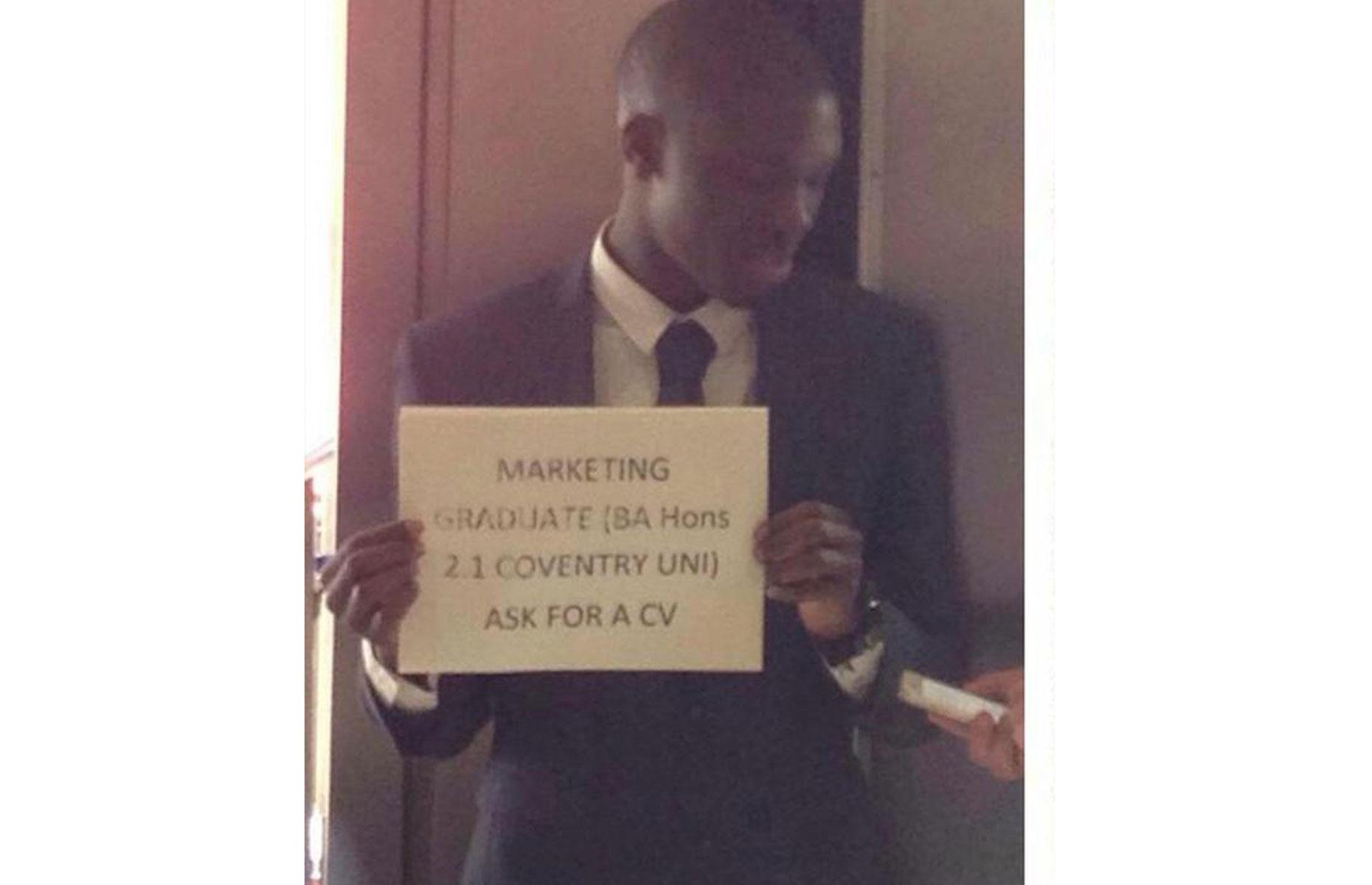 Alfred's resume sign