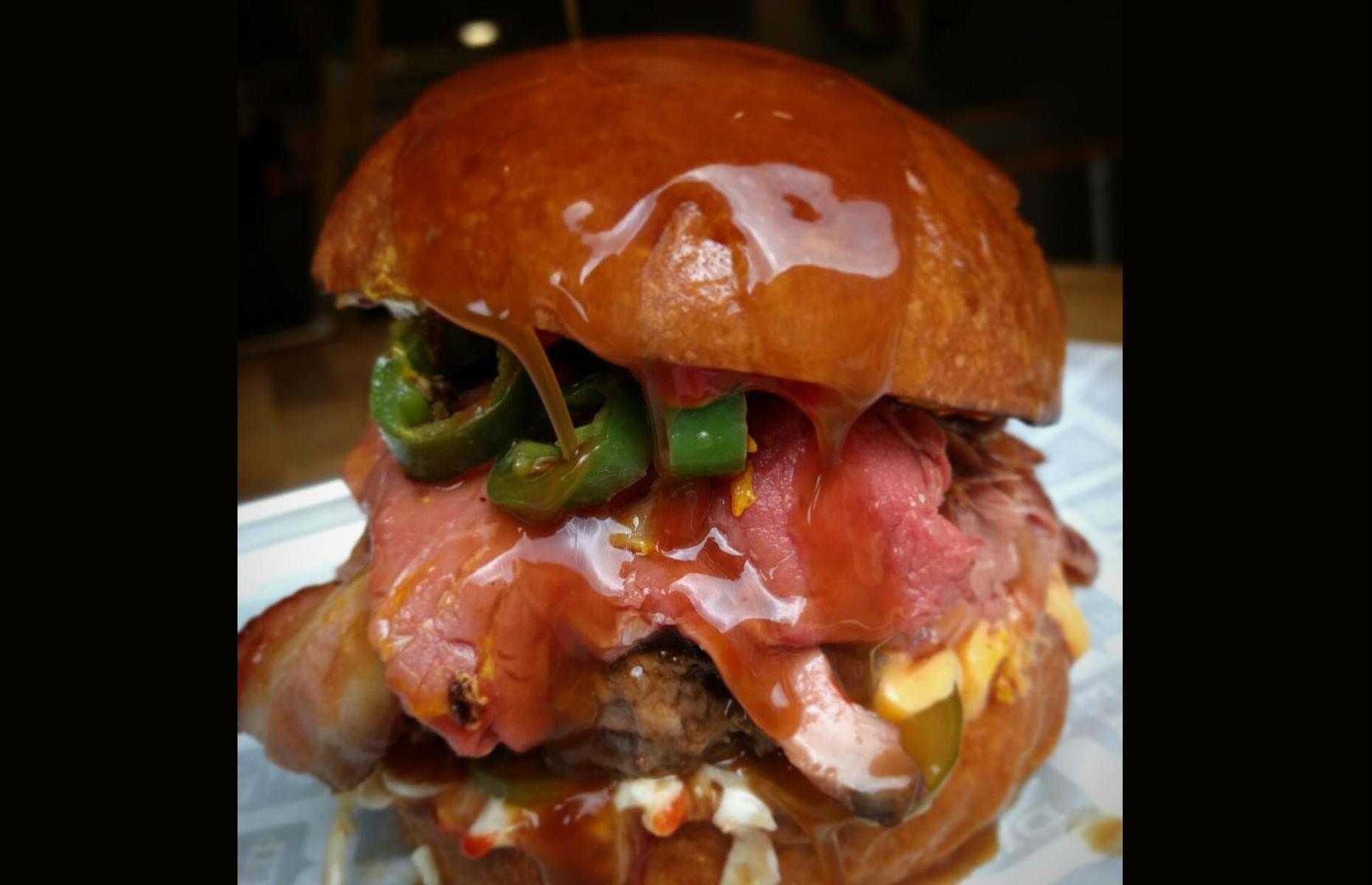 Dipped burger