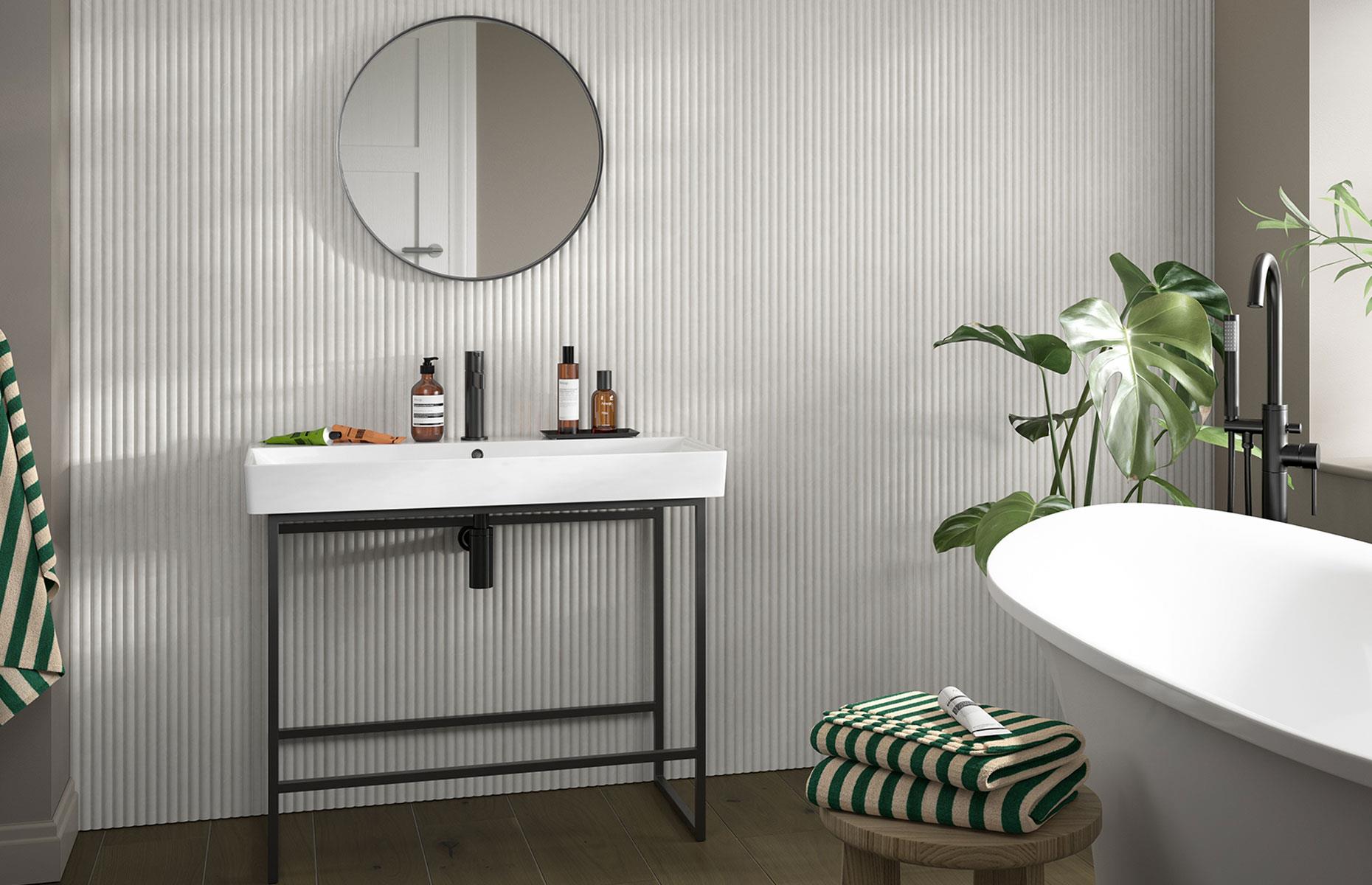 Install reeded panelling