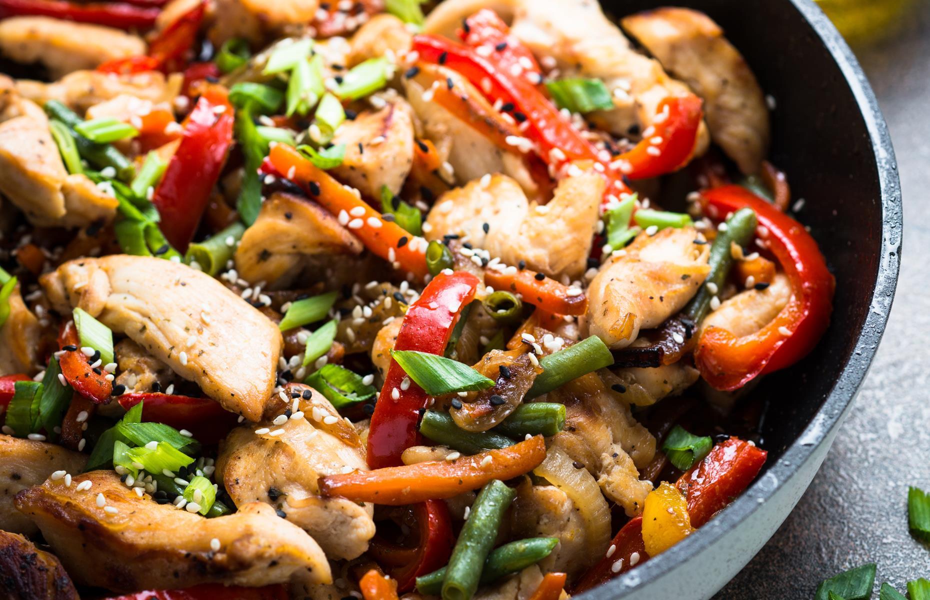Use up leftover meat in stir-fries