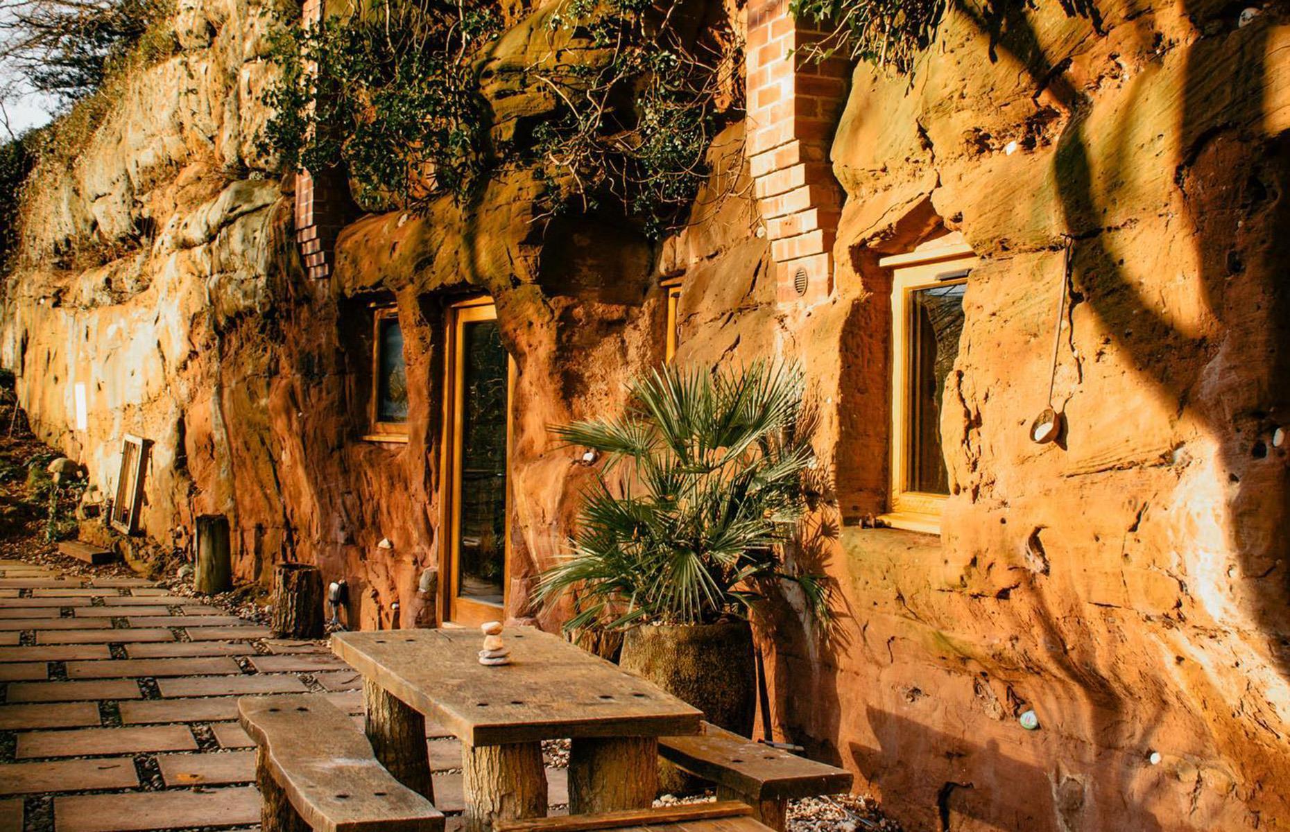 Ancient sandstone cave home, Worcestershire, UK