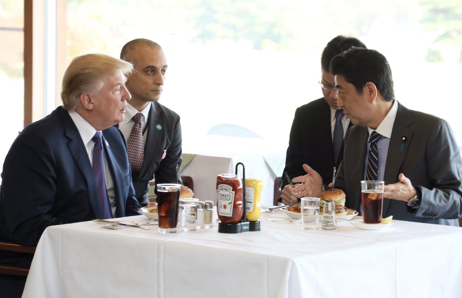 Donald Trump's Burger Shack meal in Japan