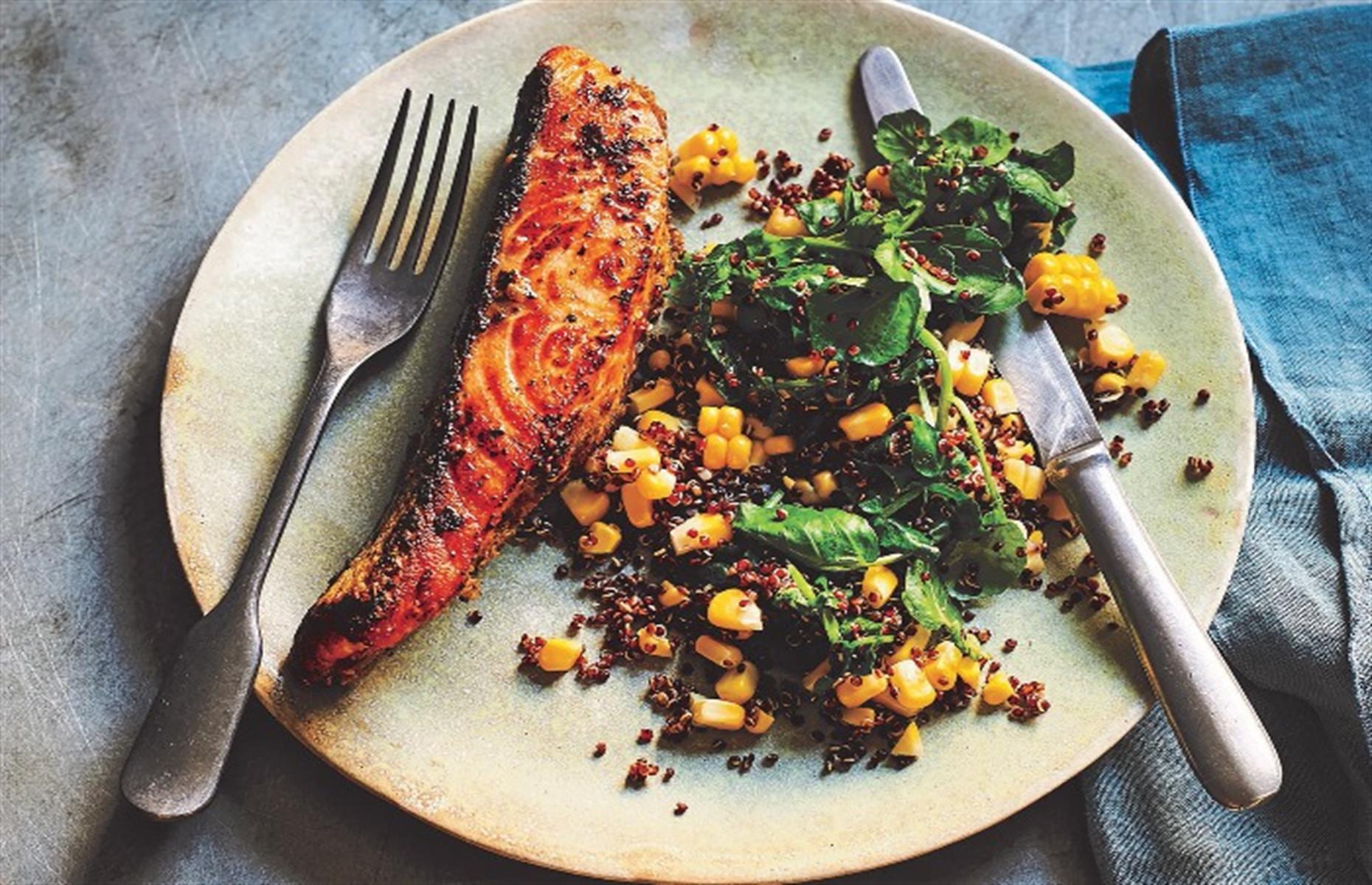 Pan-fried Cajun salmon