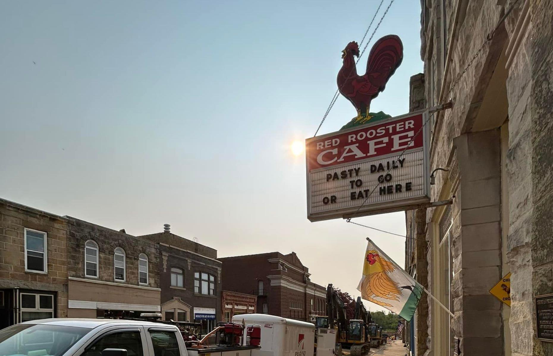 Wisconsin: Red Rooster Café, Mineral Point