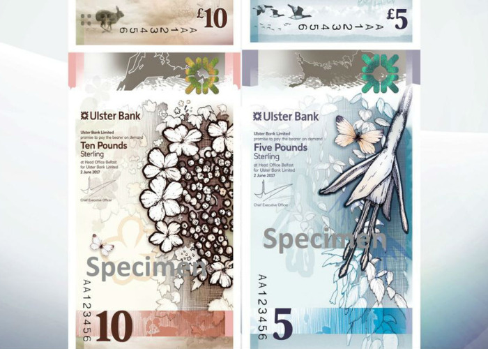 Ulster Bank to produce ‘upside down’ sterling bank notes 