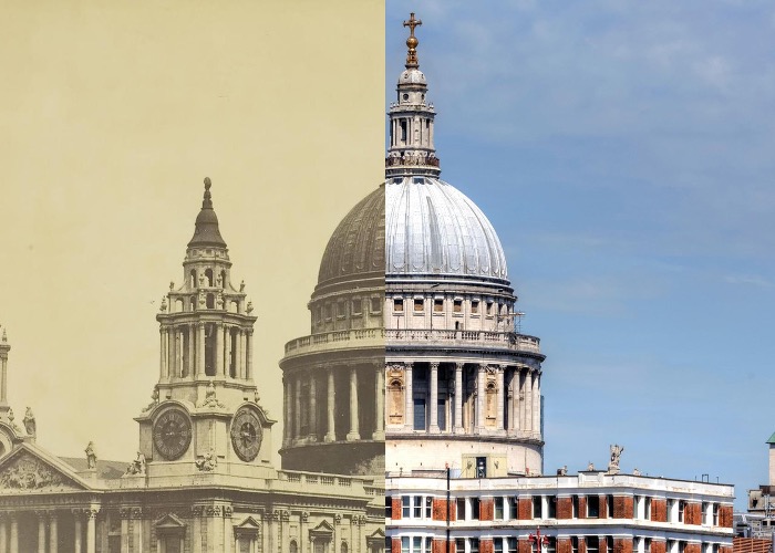 The UK's most historic attractions in beautiful then and now images