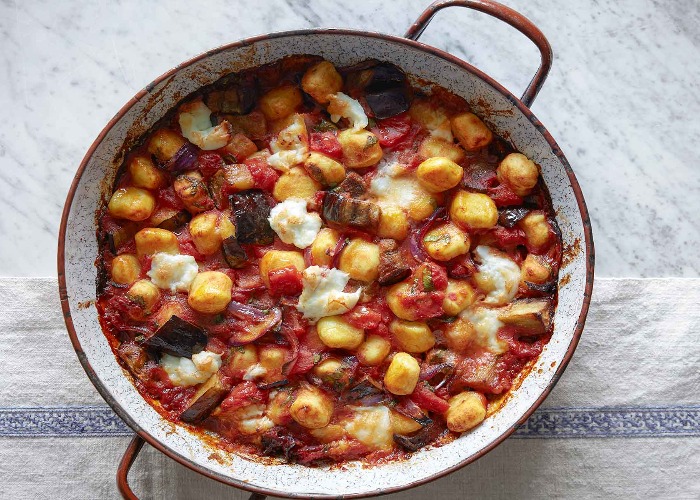 Gnocchi, aubergine and tomato bake recipe