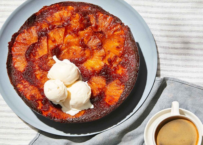 Pineapple and ginger upside-down cake recipe