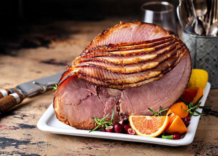Mustard and ale baked ham recipe