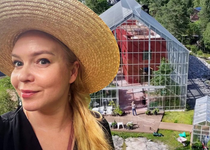 How a Norwegian architect built her dream home inside an enormous greenhouse