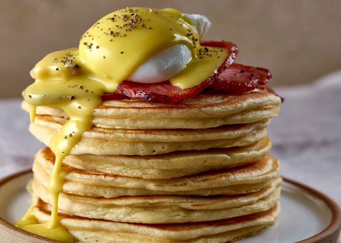Eggs Benedict pancakes recipe