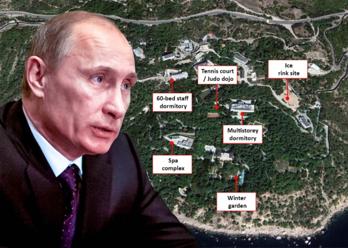 EXPOSED: Paranoid Putin’s secret seaside ‘fantasy palace’ has armed divers