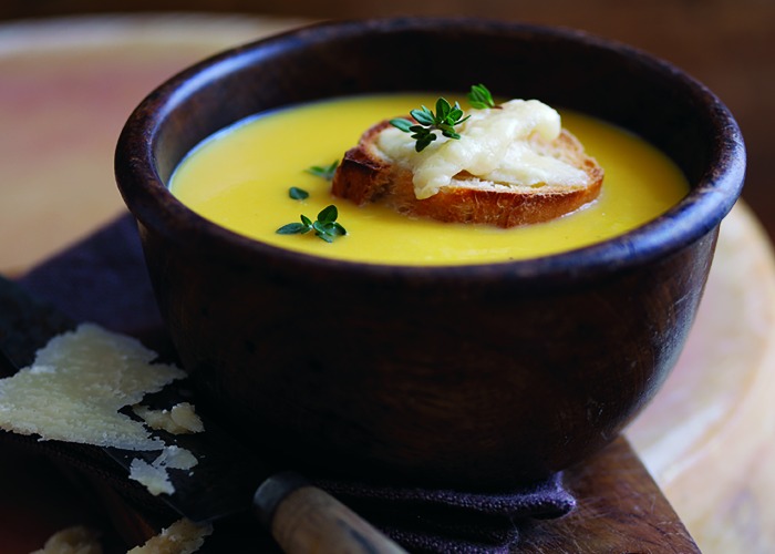 Butternut squash soup with Parmigiano Reggiano 