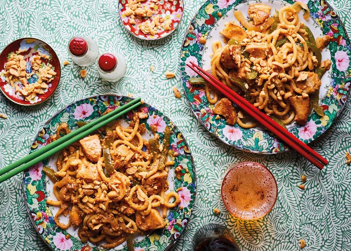 Satay Chicken Udon Noodles Recipe