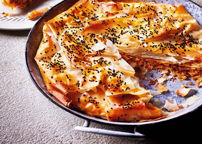 Chorizo, goats' cheese and cumin borek recipe